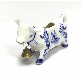 Milk jug cow with bell delft blue