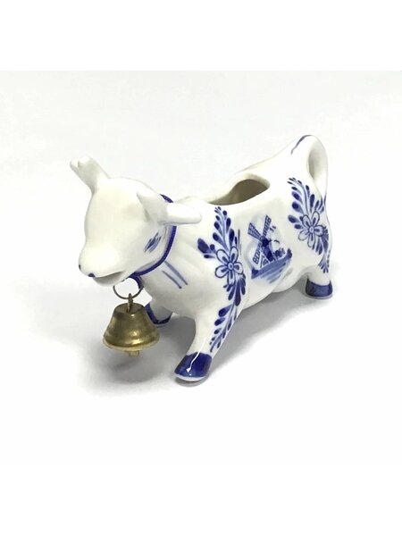 Milk jug cow with bell delft blue