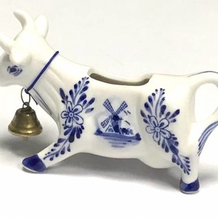 milk jug cow with bell delft blue