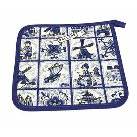 potholder delft blue tiles