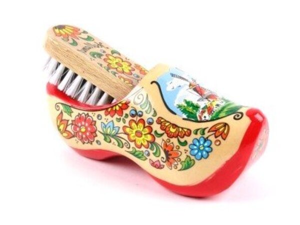 Bürste Clog rote Sohle