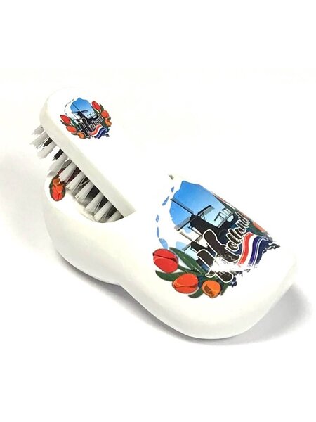 Bürste Clog weiß mit Mühle