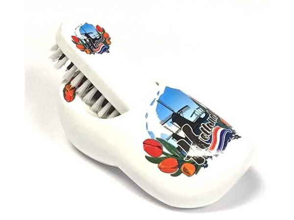 Bürste Clog weiß mit Mühle