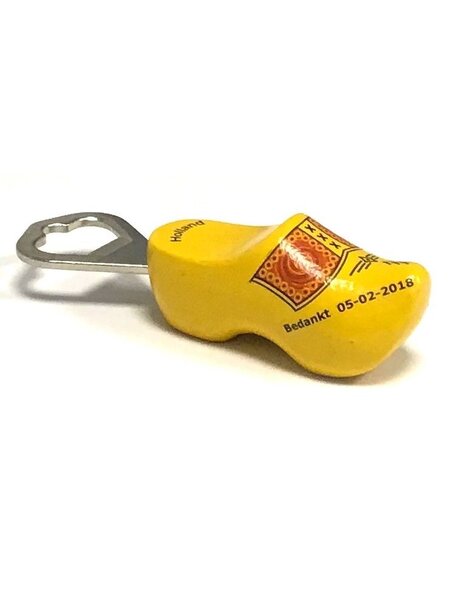 Bottle opener clog with text