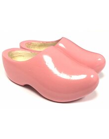 Pink wooden clogs