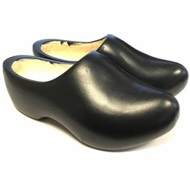 Black children's wooden shoes