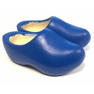 Blue wooden shoes