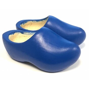 Blue wooden shoes