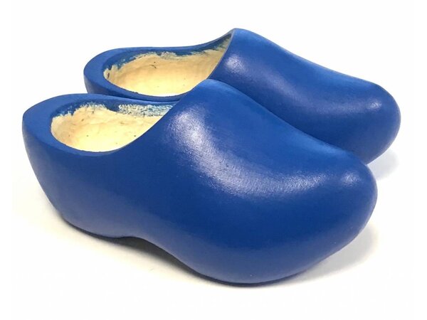 Blue wooden shoes