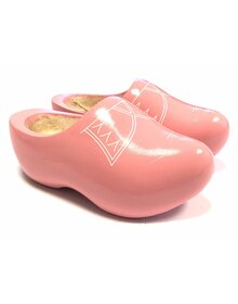 Rosa Kinderholzschuhe mit Zierleiste - Stilvoll mit holländischem Charme