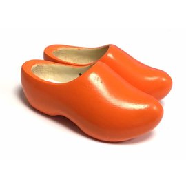 Orange children's wooden shoes