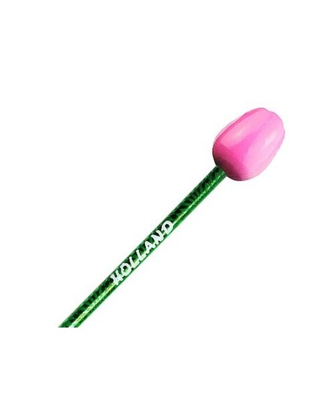 pink - white wooden tulip pencil