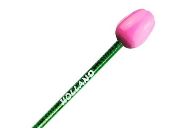 Nijhuis klompenfabriek roze-witte houten tulp potlood