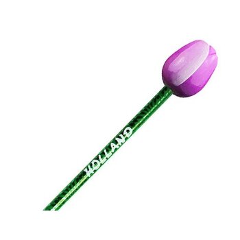Purple wooden tulip on a pencil