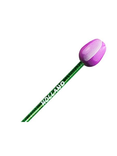 Purple wooden tulip on a pencil