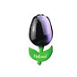 wooden tulip on a magnet dark purple