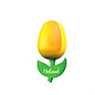 wooden tulip on a magnet yellow