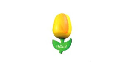Tulpen aus Holz auf einem Magneten groß