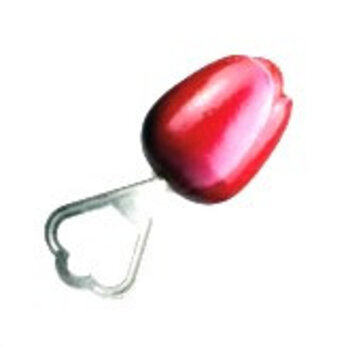 Holztulpe flaschenöffner rot / weiß