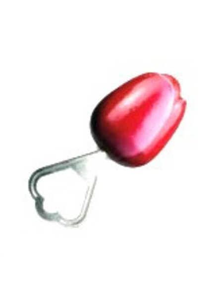 Houten tulp flesopener rood / wit