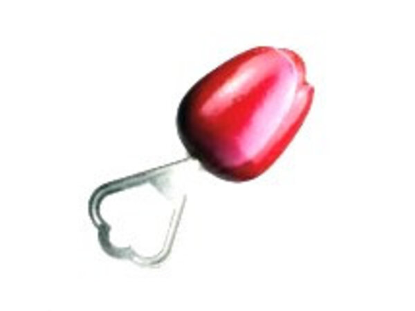 Wooden tulip bottle opener red / white