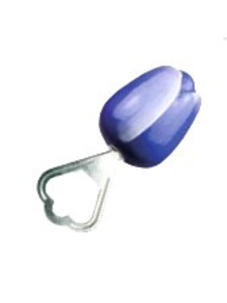 Blauwe flesopener houten tulp