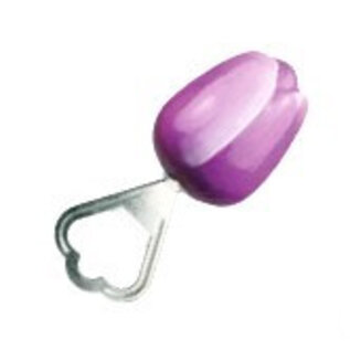 Paarse houten tulp flesopener