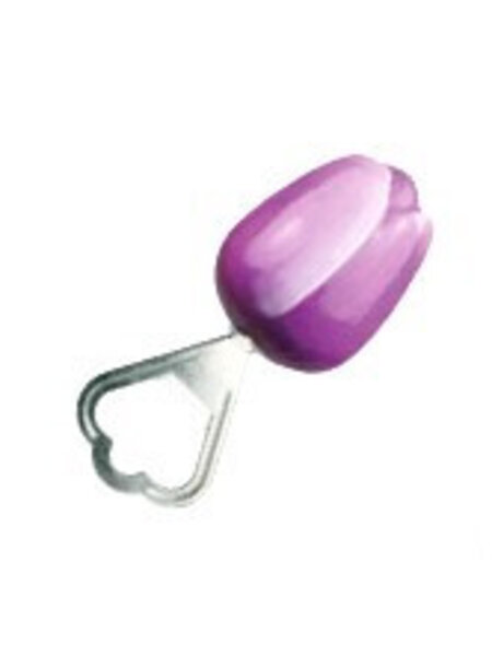 Purple wooden tulip bottle opener
