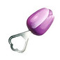 Bottle opener tulip purple - white