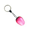 Pink - white wooden tulip keyring