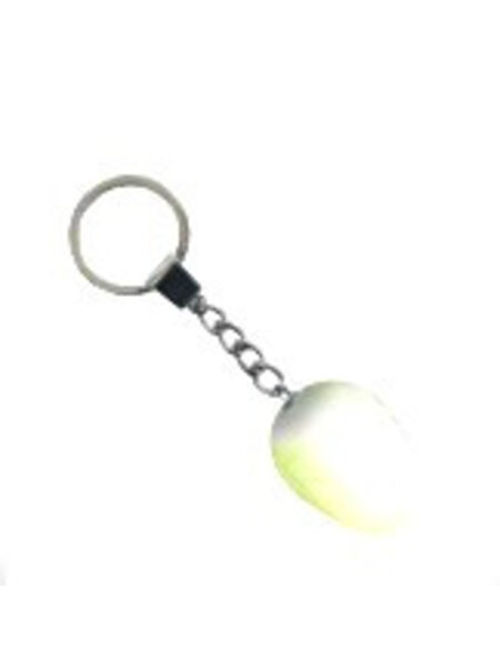 White wooden tulip as a keyring