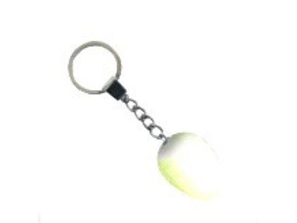 White wooden tulip as a keyring