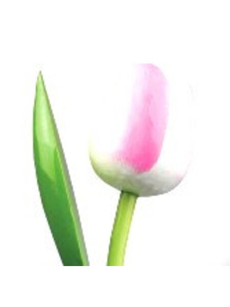 wooden tulips in white/pink