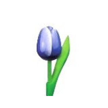 houten tulpen in de kleur blauw 20cm houten tulpen in de kleur blauw 20cm