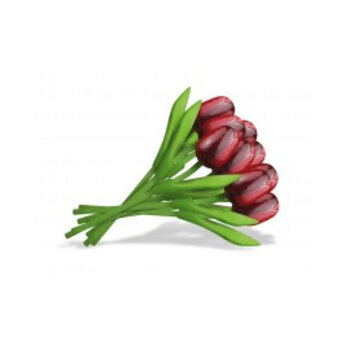 Bouquet of Red Wooden Tulips