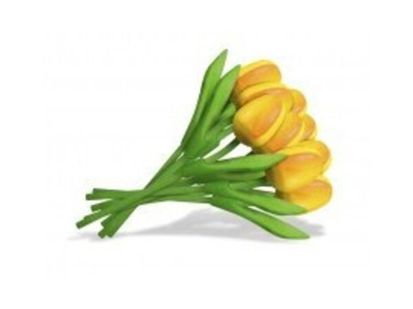 Bouquet of Yellow Wooden Tulips