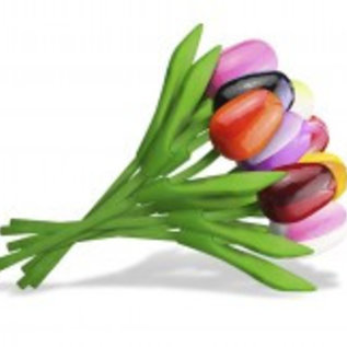 Bouquet of mixed wooden tulips