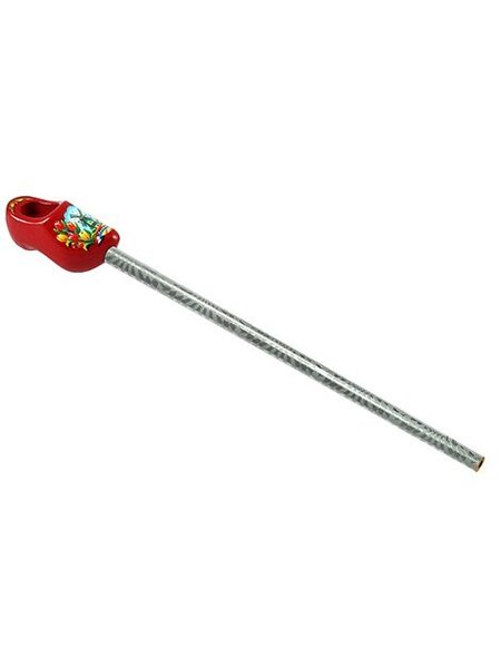 Pencil clog in the color red with windmill
