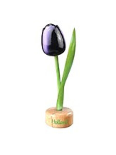 Holz Tulpe zu Fuß in Dunkellilla