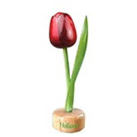 wooden tulip on foot in red