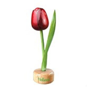 Holz Tulpe zu Fuß in Rot