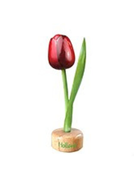 wooden tulip on foot in red
