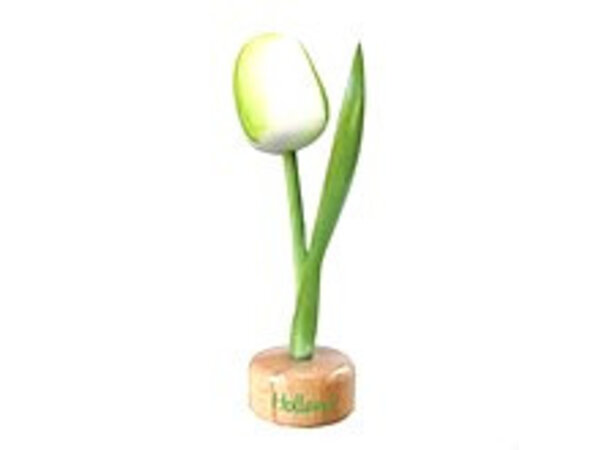 houten tulp op een voet in de kleur wit houten tulp op een voet in de kleur wit