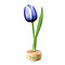  wooden tulip on foot in blue