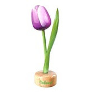 wooden tulip on foot in purple