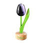 houten tulp op een voet in de kleur donker paars