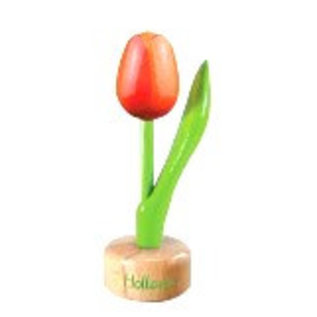 wooden tulip on foot in orange