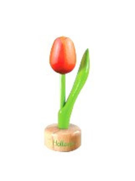 Holz Tulpe zu Fuß in orange