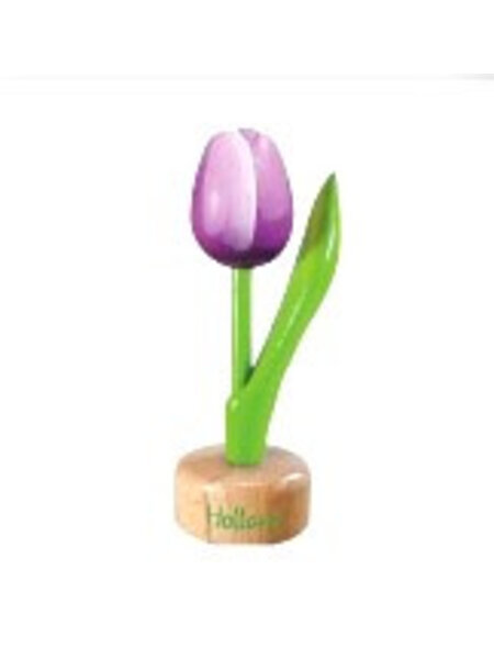 Holz Tulpe zu Fuß in violett