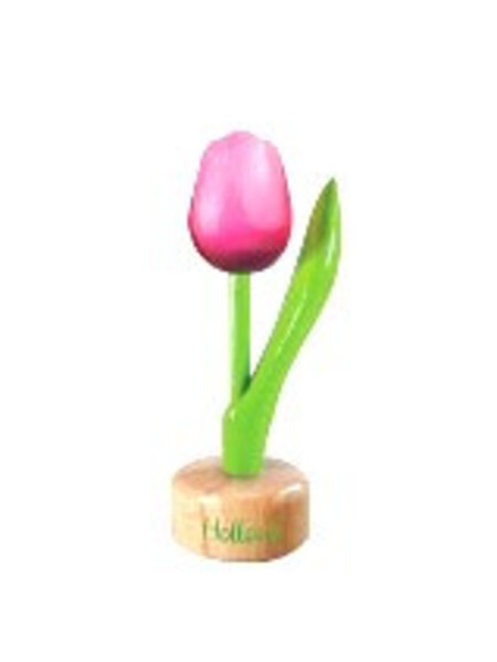 Holz Tulpe zu Fuß in Rosa